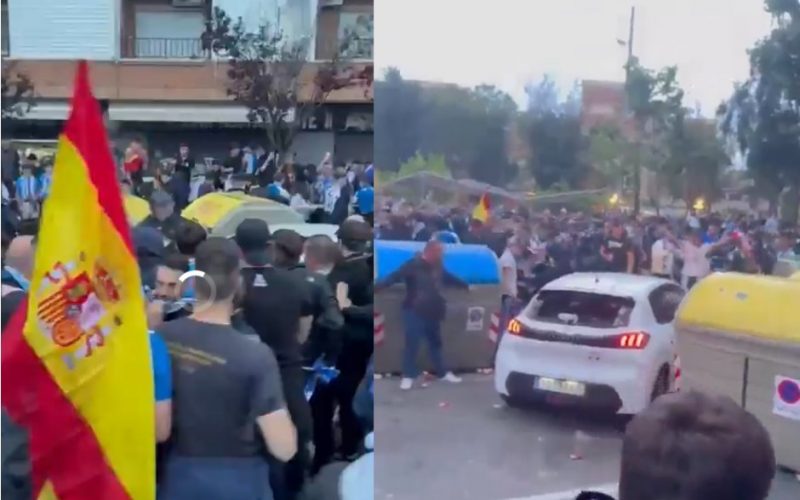 😳 Paura durante Espanyol-Barcellona: auto investe un gruppo di tifosi