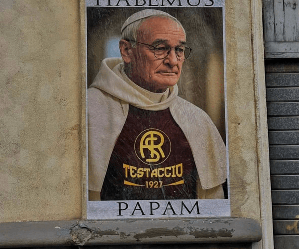 📸 Inizia il Conclave, ma Roma ha già il suo papa: il murales per Ranieri è 😂