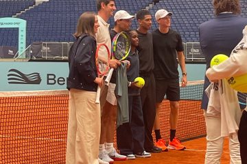 🎥 INCREDIBILE al Bernabeu: Sinner-Bellingham vs Nadal-Courtois a tennis, arbitra… Florentino! 😅