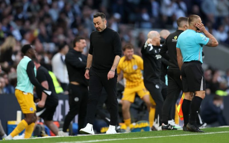 🤯 Il Tottenham si fa riprendere dal Brighton nel finale: gli Spurs rischiano grosso. Coincidenza 😮 per De Zerbi