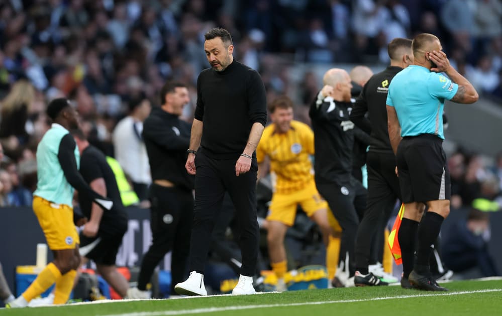 🤯 Il Tottenham si fa riprendere dal Brighton nel finale: gli Spurs rischiano grosso. Coincidenza 😮 per De Zerbi