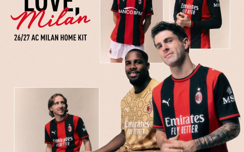 📸 Strisce larghe e omaggio ai tifosi rossoneri nel mondo: il Milan svela l’Home Kit 26-27 🔥
