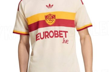 📸 Logo enorme al centro, bande giallorosse e tanto bianco: il leak del kit away della Roma