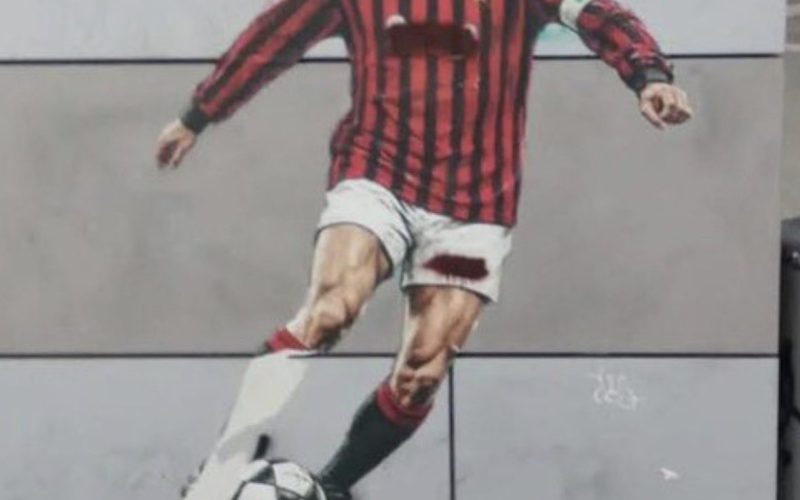 📸 VERGOGNA a Milano: vandalizzato il murale di Baresi! Milan a caccia dei responsabili